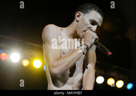 Khleo Thomas fonctionne à l'été à explosion LA Sports Arena le 20 août 2011 à Los Angeles, Californie. Banque D'Images