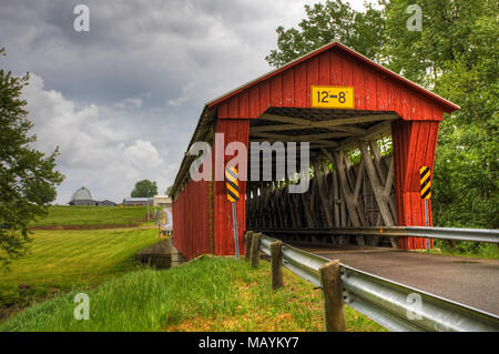 Le McColly Pont couvert en Ohio Banque D'Images