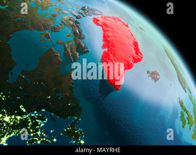 Image Satellite Du Groenland A Mis En Lumiere Photo Stock Alamy