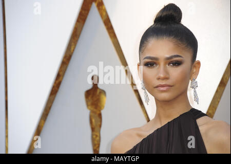 La 90e Academy Awards et comprennent des arrivées : Zendaya Où : Los Angeles, California, United States Quand : 04 mars 2018 : Crédit/WENN.com Apega Banque D'Images