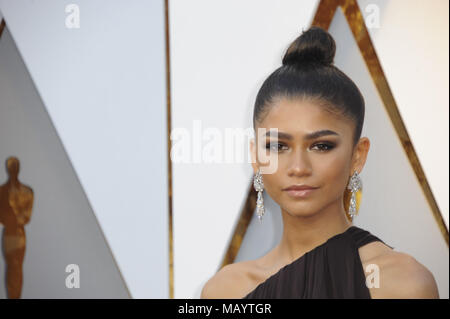 La 90e Academy Awards et comprennent des arrivées : Zendaya Où : Los Angeles, California, United States Quand : 04 mars 2018 : Crédit/WENN.com Apega Banque D'Images