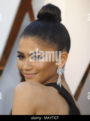 La 90e Academy Awards et comprennent des arrivées : Zendaya Où : Los Angeles, California, United States Quand : 04 mars 2018 : Crédit/WENN.com Apega Banque D'Images