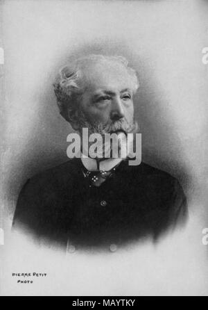 Portrait du compositeur français Edouard Lalo ( 1823 - 1892 ) - photographie par Pierre Petit Banque D'Images