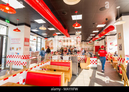 Le restaurant Five Guys, UK, Londres Banque D'Images