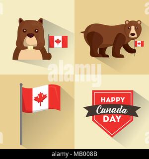 Bonne fête du canada Illustration de Vecteur