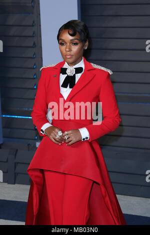 Vanity Fair Oscars 2018 de l'After Party - Arrivées avec Janelle Monae : où : Los Angeles, California, United States Quand : 04 mars 2018 Credit : Sheri/WENN.com Determan Banque D'Images