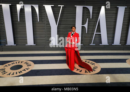 Vanity Fair Oscars 2018 de l'After Party - Arrivées avec Janelle Monae : où : Los Angeles, California, United States Quand : 04 mars 2018 Credit : Sheri/WENN.com Determan Banque D'Images