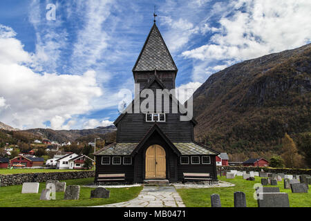 Roldal Stavkirke en Hordaland, Norvège. Banque D'Images