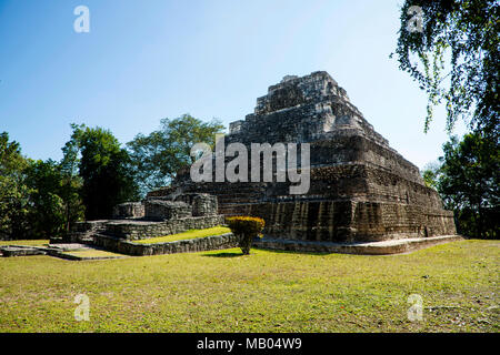 Chacchoben Myan ruines début city à la destination de croisière Costa Maya au Mexique en Amérique centrale est un arrêt populaire sur le navire de croisière des Caraïbes de l'Ouest Banque D'Images