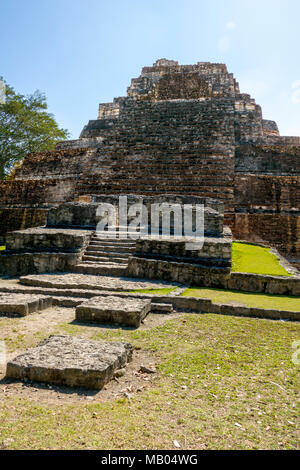 Chacchoben Myan ruines début city à la destination de croisière Costa Maya au Mexique en Amérique centrale est un arrêt populaire sur le navire de croisière des Caraïbes de l'Ouest Banque D'Images