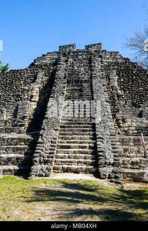 Chacchoben Myan ruines début city à la destination de croisière Costa Maya au Mexique en Amérique centrale est un arrêt populaire sur le navire de croisière des Caraïbes de l'Ouest Banque D'Images