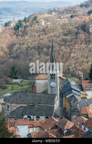 Arola e Centonara, lac d'Orta, Italie Banque D'Images