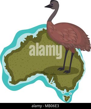 Plus d'oiseaux sauvages l'UEM site australien Illustration de Vecteur