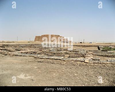 Une vue de la ziggourat en Irak près de ur Banque D'Images