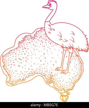 Plus d'oiseaux sauvages l'UEM site australien Illustration de Vecteur