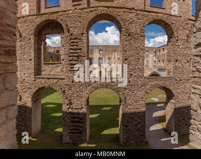 Ruines d'un bâtiment fortifié à Borgholm, Suède. Banque D'Images