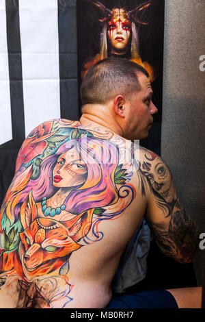 L'Angleterre, Londres, London Convention de Tatouage, tatouage Détail Banque D'Images