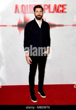 John Krasinski assistant à l'un endroit tranquille d'examen préalable type ventilateur VIP tenue au Curzon Soho à Londres. Banque D'Images