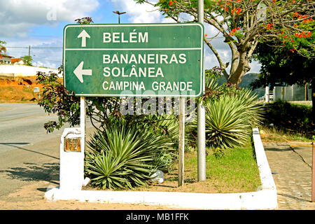 Road, Belém, Paraiba, Brazil Banque D'Images