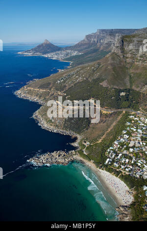 Llandudno Beach, Cape Town, Afrique du Sud - vue aérienne Banque D'Images