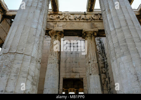 Temple d'Herphaesus dans l'ancienne Agora à Athènes, Grèce. Banque D'Images