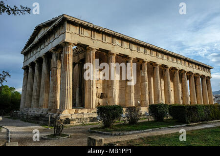 Temple d'Herphaesus dans l'ancienne Agora à Athènes, Grèce. Banque D'Images