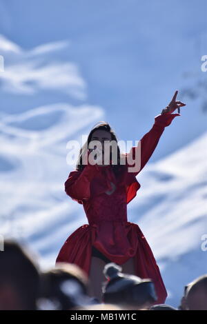 L'heure du déjeuner à la folie douce Banque D'Images