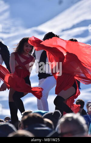 L'heure du déjeuner à la folie douce Banque D'Images