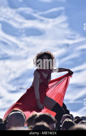 L'heure du déjeuner à la folie douce Banque D'Images