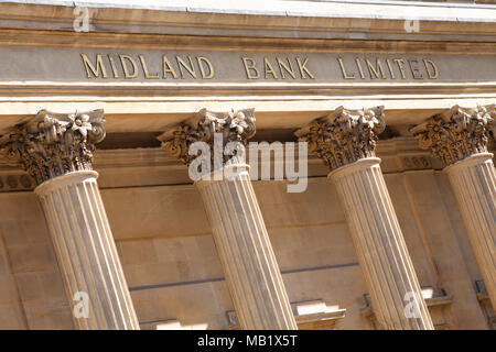 Détail de la Midland Bank Building situé sur Waterloo Street dans le centre-ville de Birmingham Banque D'Images