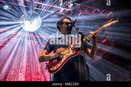 Bournemouth, Royaume-Uni. 5 avril, 2018. Les vaccins vivre à l'O2 Academy Bournemouth. Crédit : Charlie Raven/Alamy Live News Banque D'Images