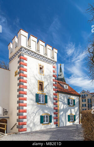 Bayertor, porte de la ville de Landsberg, en Allemagne Banque D'Images