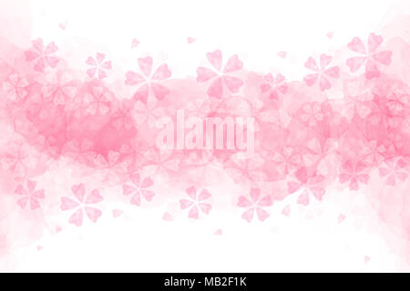 Japanese cherry blossom résumé le contexte aquarelle rose Banque D'Images