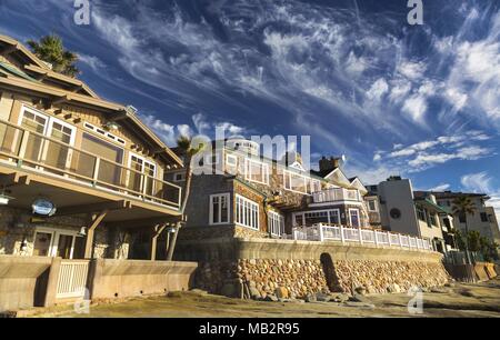 Luxueux appartement moderne de vacances en front de mer locations de maison près de Windansea Beach par l'océan Pacifique au nord de San Diego Californie Banque D'Images