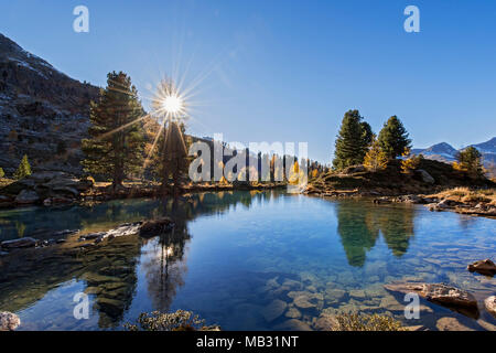 Berglisee dans le lac Samnaungruppe, dans le dos, Verwallgruppe Mathon im Paznauntal, Tyrol, Autriche Banque D'Images