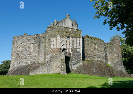 Le château de Dunstaffnage, Dunbeg, près d'Oban, Argyll and Bute, Ecosse, Royaume-Uni Banque D'Images