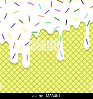 La texture blanche émaillée. Couleur et motif gaufré Sprinkles Illustration de Vecteur