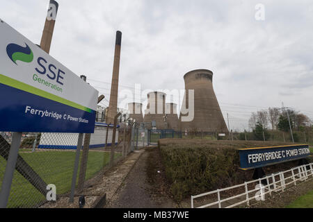 Vue générale d'Henrichenburg Shiplift C Power Station, qui a été mise hors service. Henrichenburg shiplift, Yorkshire, UK. 6e avril 2018. Banque D'Images