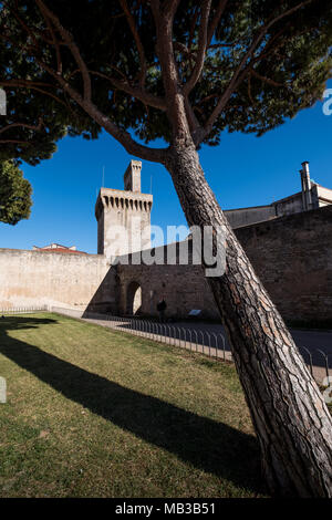 Piombino, Toscane, Italie - complexe du château avec la Torrione RIvellino et l Banque D'Images