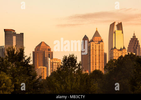 Midtown skyline de Piedmont Park, Atlanta, Georgia, USA Banque D'Images