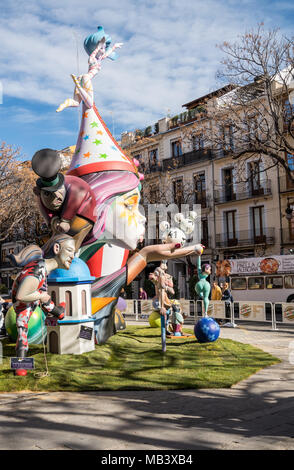 Statues complexe créé pour le festival Fallas à Valencia Banque D'Images