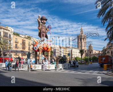 Statues complexe créé pour le festival Fallas à Valencia Banque D'Images