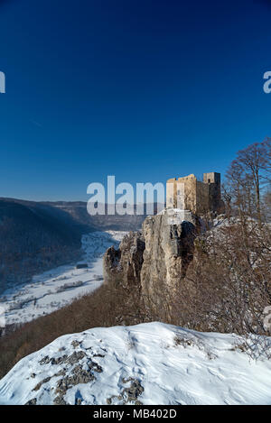 Reußenstein la ruine en le Jura souabe, en Allemagne du Sud Banque D'Images