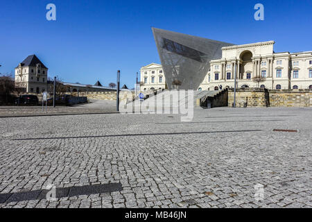 Musée de l'histoire militaire de la Bundeswehr, Dresde, Albertstadt, Saxe, Allemagne, Europe Banque D'Images