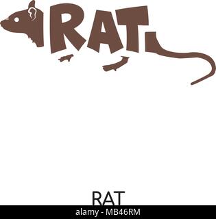 Logo de rat isolé sur fond blanc pour votre site web, mobile et app design Illustration de Vecteur