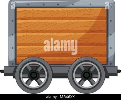 Un panier en bois sur fond blanc illustration Illustration de Vecteur