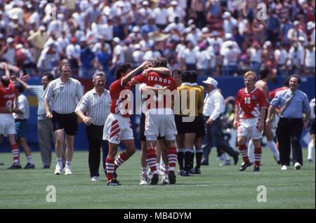 Coupe du Monde FIFA - USA 1994 10.7.1994, Giants Stadium, New York/New Jersey. Quart de finale de la Coupe du monde, la Bulgarie / Allemagne. Banque D'Images