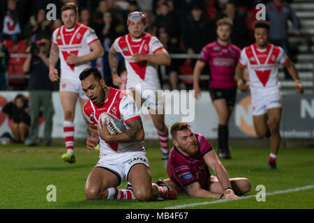 Le Merseyside, en Angleterre. 6e avril 2018. Credit : Nouvelles Images/Alamy Live News Banque D'Images