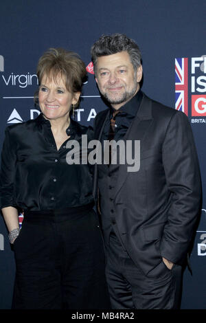 Film est une grande réception en l'honneur de la 90e candidats britanniques Awards tenue à La Résidence britannique - Arrivées comprend : Lorraine Ashbourne, Andy Serkis Où : Los Angeles, California, United States Quand : 02 mars 2018 Credit : Nicky Nelson/WENN.com Banque D'Images