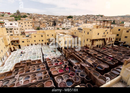 Tanery Chouara, Fès Banque D'Images